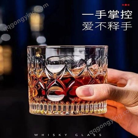 ins北欧极简风竖纹玻璃杯 家用创意透明水杯 威士忌杯