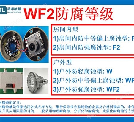 防爆箱防腐等级“WF1”和“WF2第三方检测机构防腐蚀等级测试报告