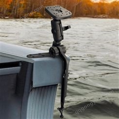 万向调节皮划艇声呐探测器水下摄像头固定可伸缩声呐探鱼器支架