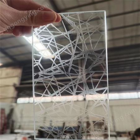 供应现货凹蒙玻璃 蚀刻地面防滑玻璃可钢化尺寸可改裁